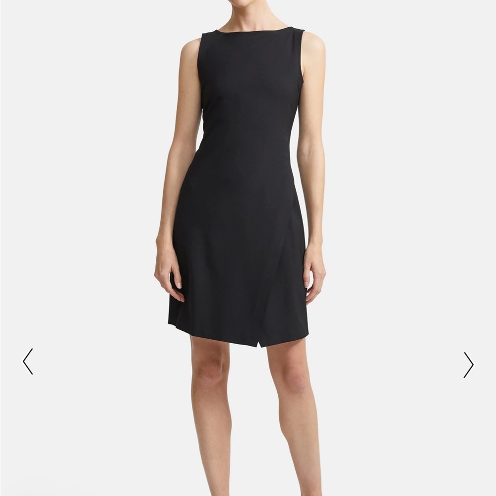 THEORY NWT Risbana black stretch wool dress